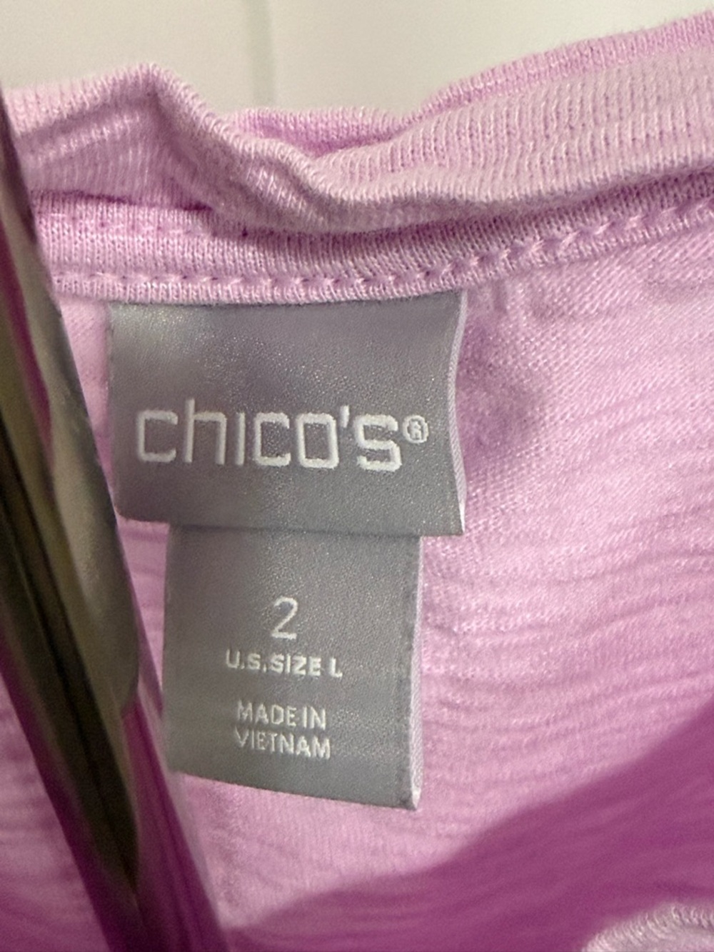 Pink Chico’s V-Neck 3/4 Sleeve Top - Picture 2 of 5
